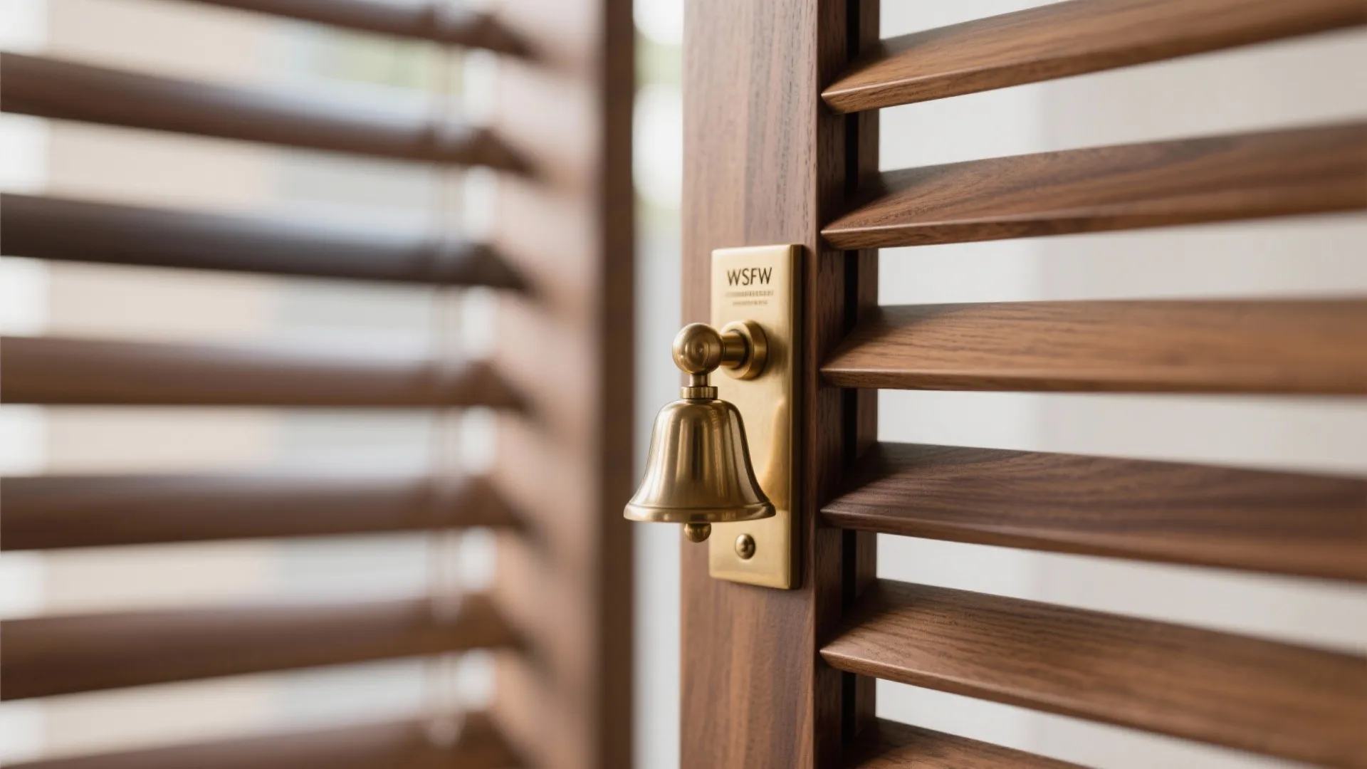 Warm Wood Accents with Brass Details