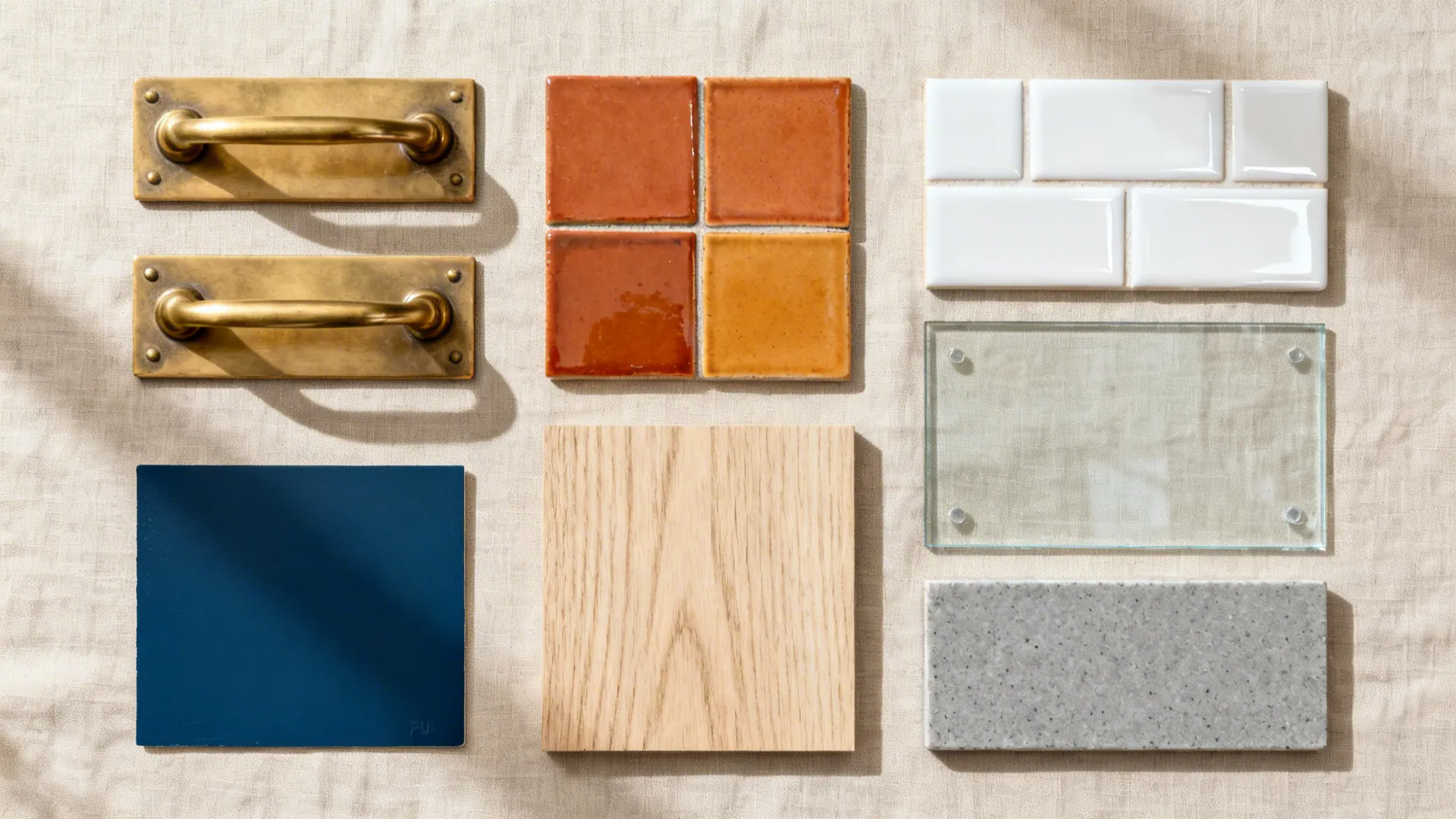 Brass accents, terracotta tones, and easy-clean backsplashes