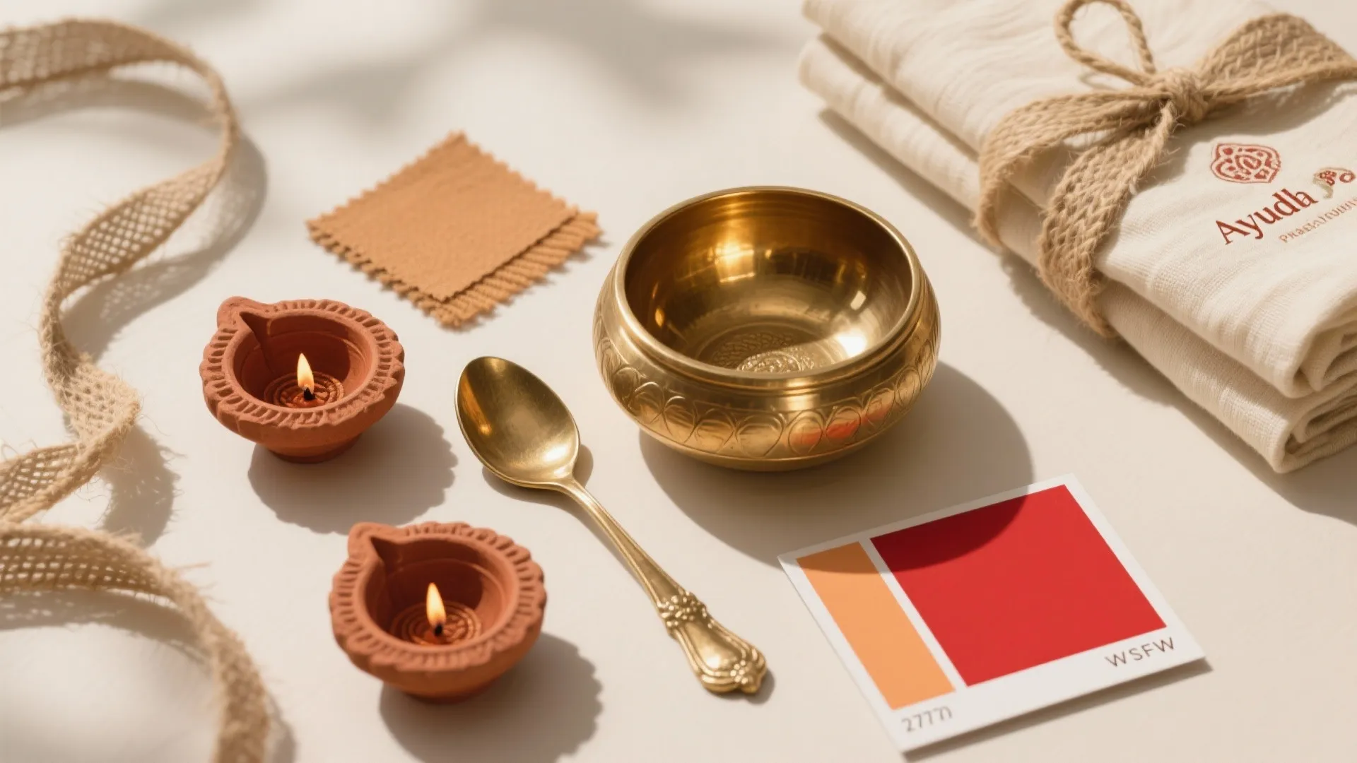 3) Brass, Terracotta, and One Accent Color