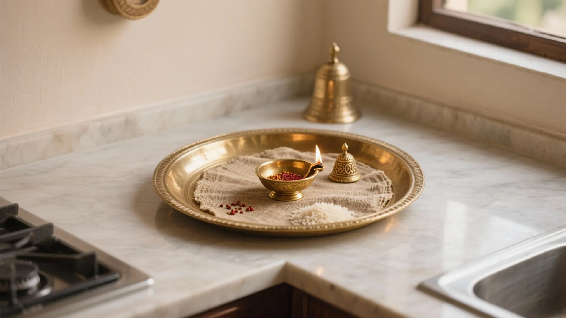 Minimal Brass Base with Textured Liners