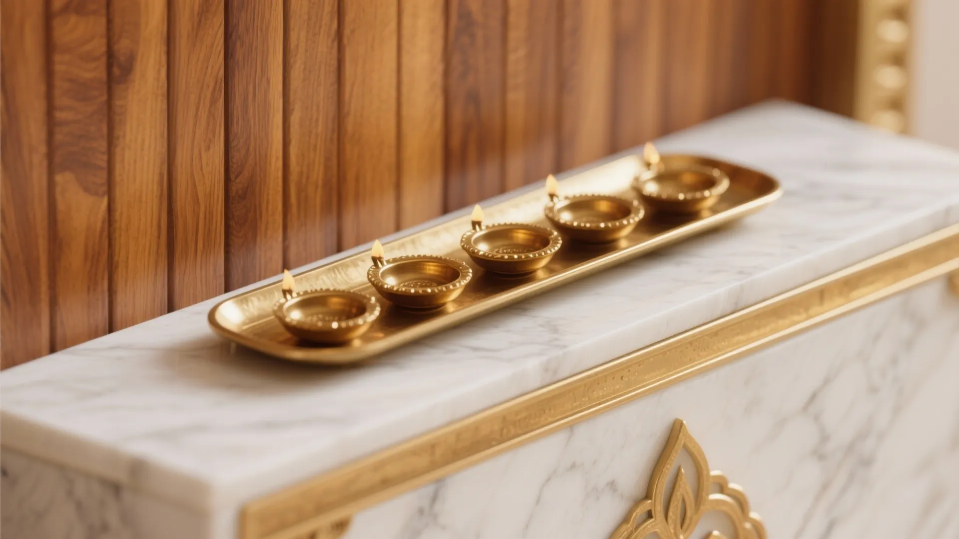 Warmth through wood, calm through white stone