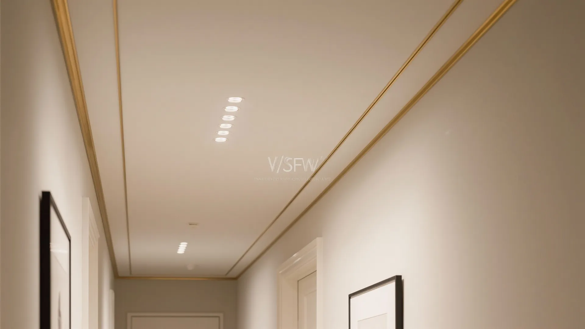 Mixed Metal Trims: Brass Lines that “Draw” the L