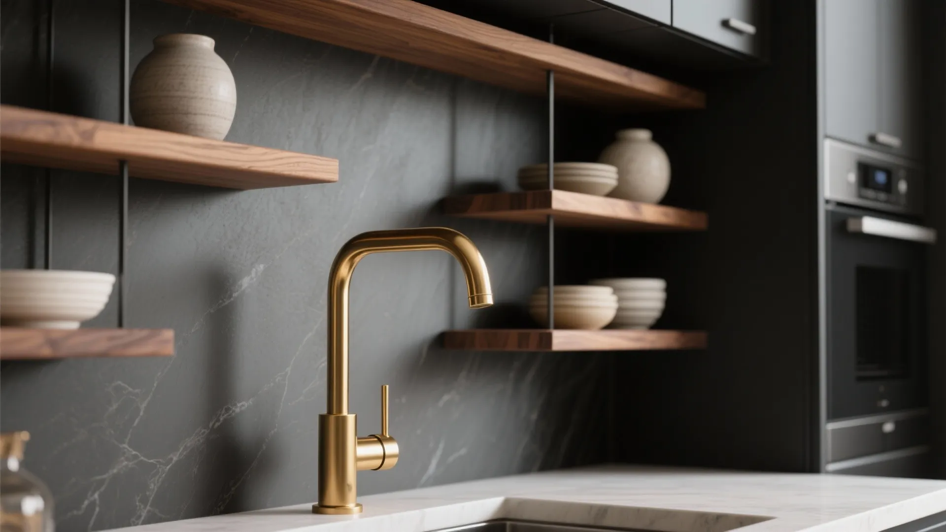 4. Accent Metals and Warm Wood