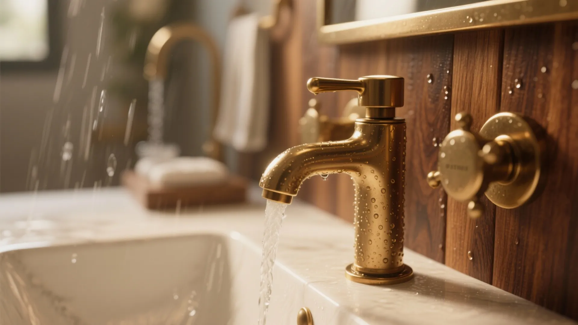 4. Brass Accents and Warm Wood