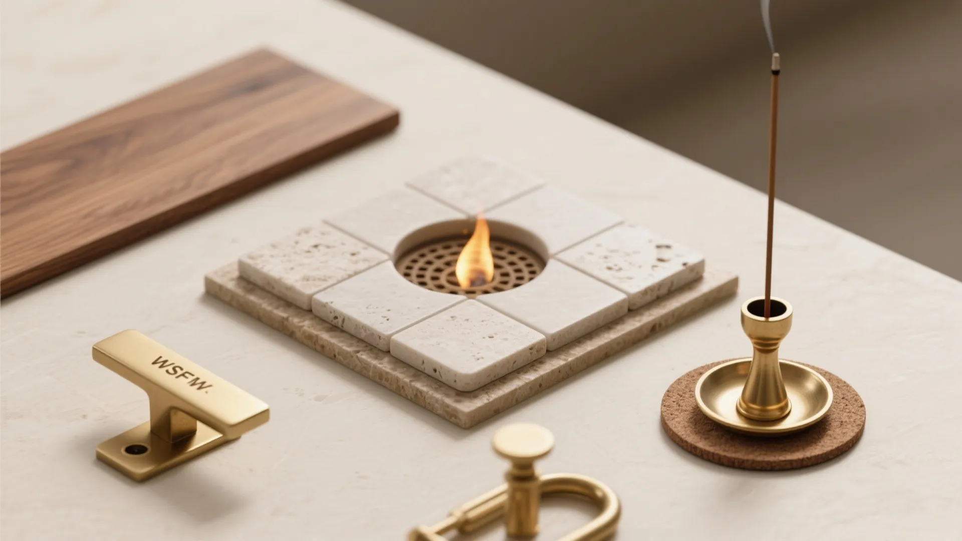 Brass and Wood Harmony with Safe Flame Zones