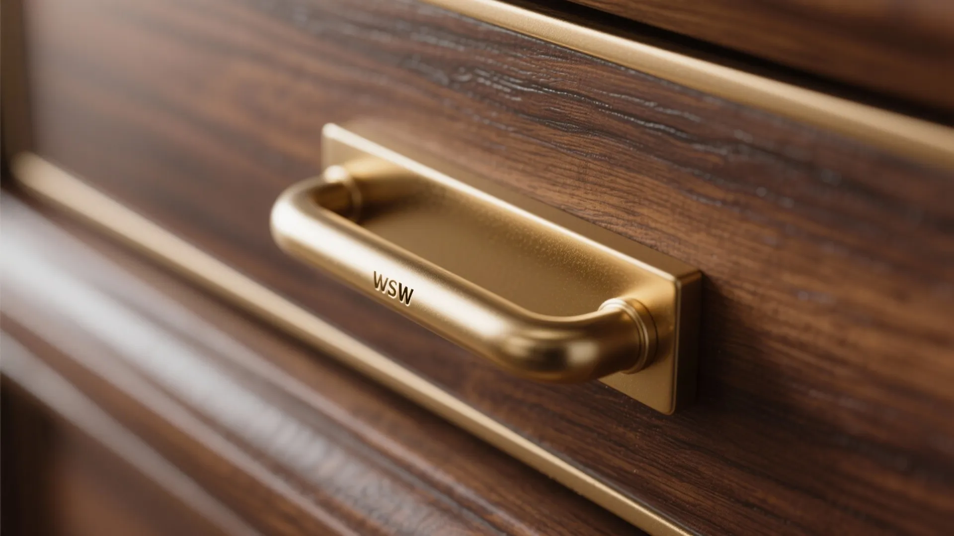 Natural Wood and Brass Accents