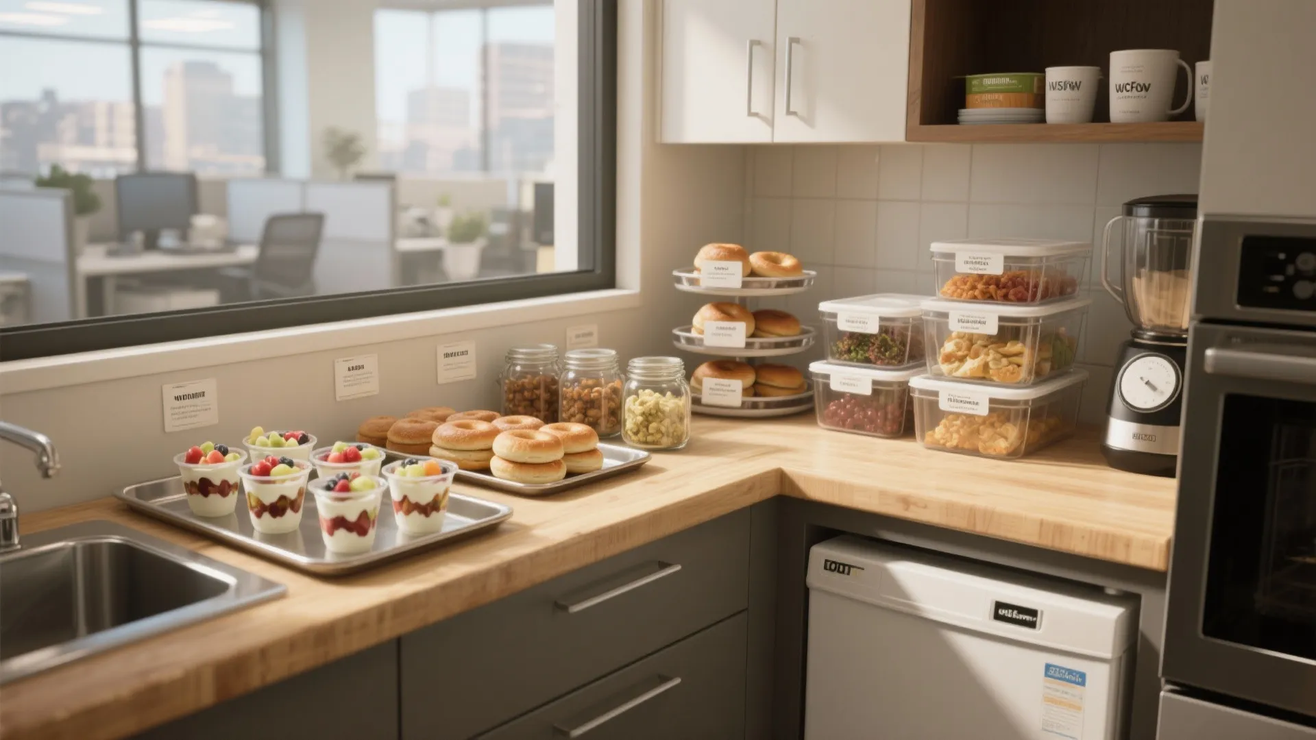 1. Breakfast Bar with Grab-and-Go Options