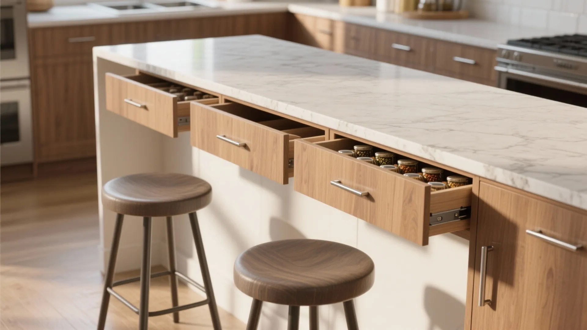 1. Breakfast Bar with Hidden Storage