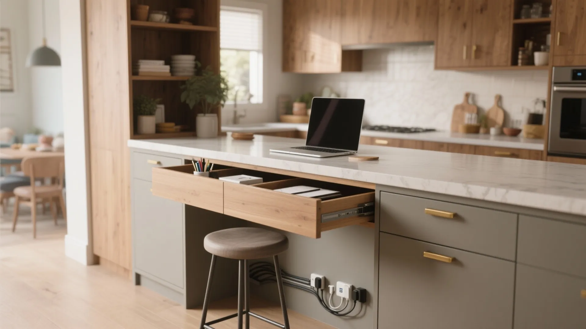 1. Built-in Breakfast Bar Workspace