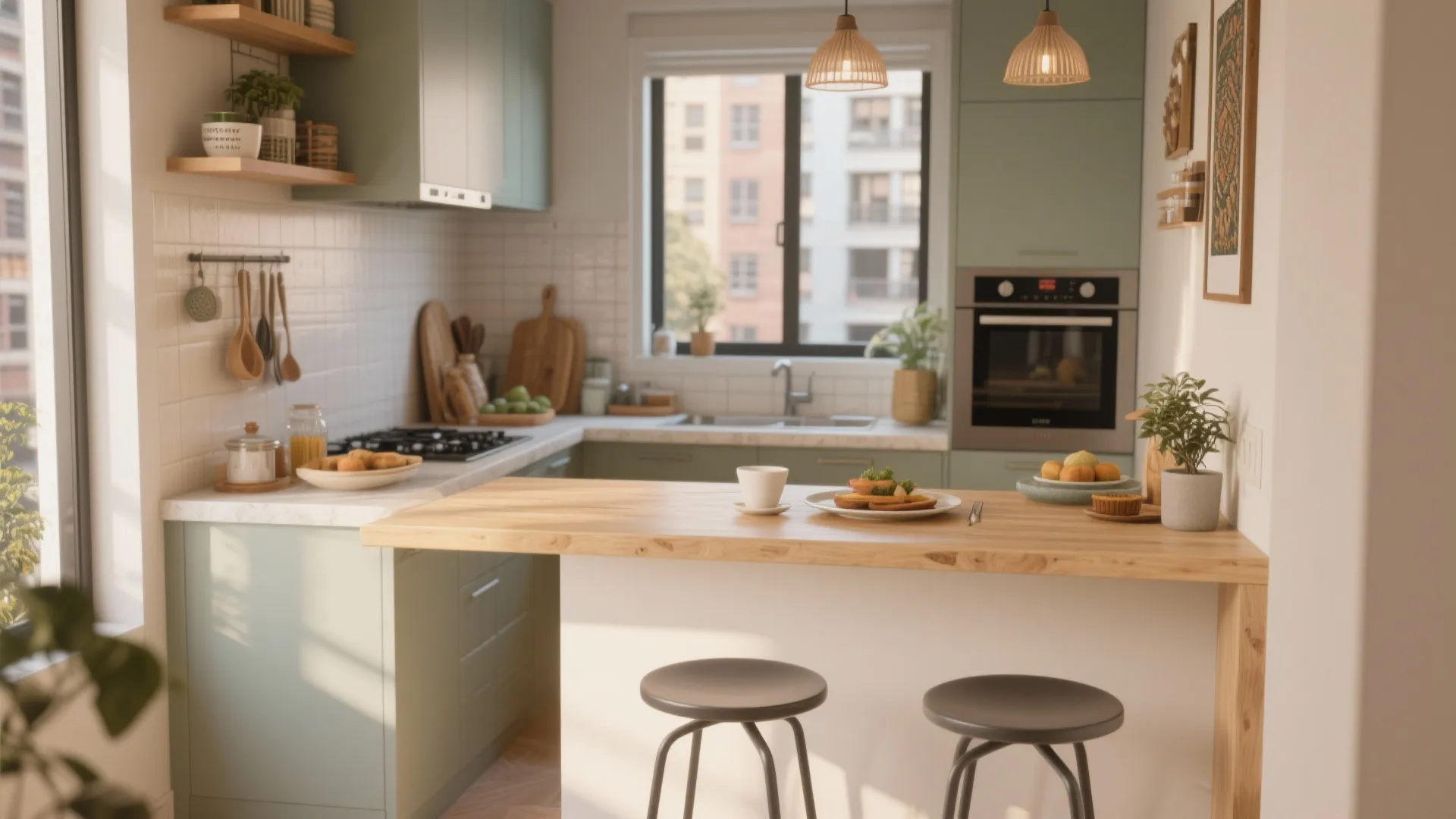 Compact breakfast counters