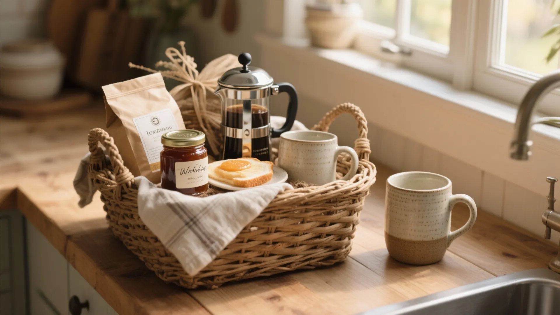 1. Breakfast-For-Two Basket