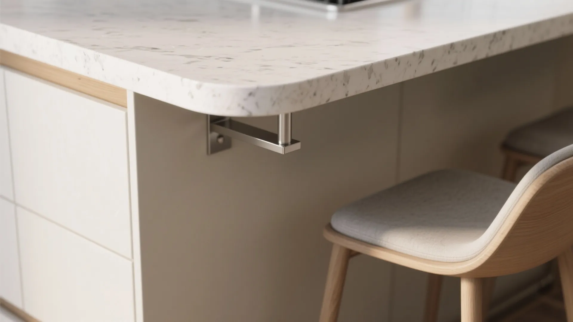 Smart L-Shaped Kitchen with Breakfast Ledge