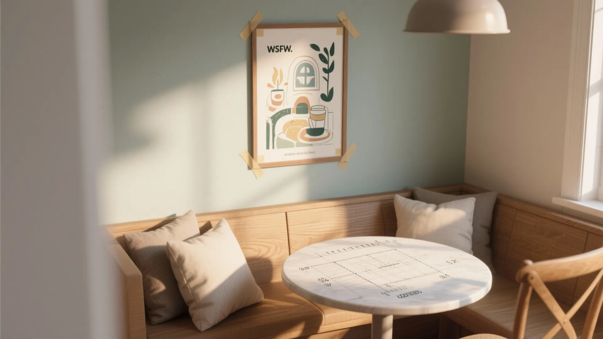 3. Mini-Mural in the Breakfast Nook