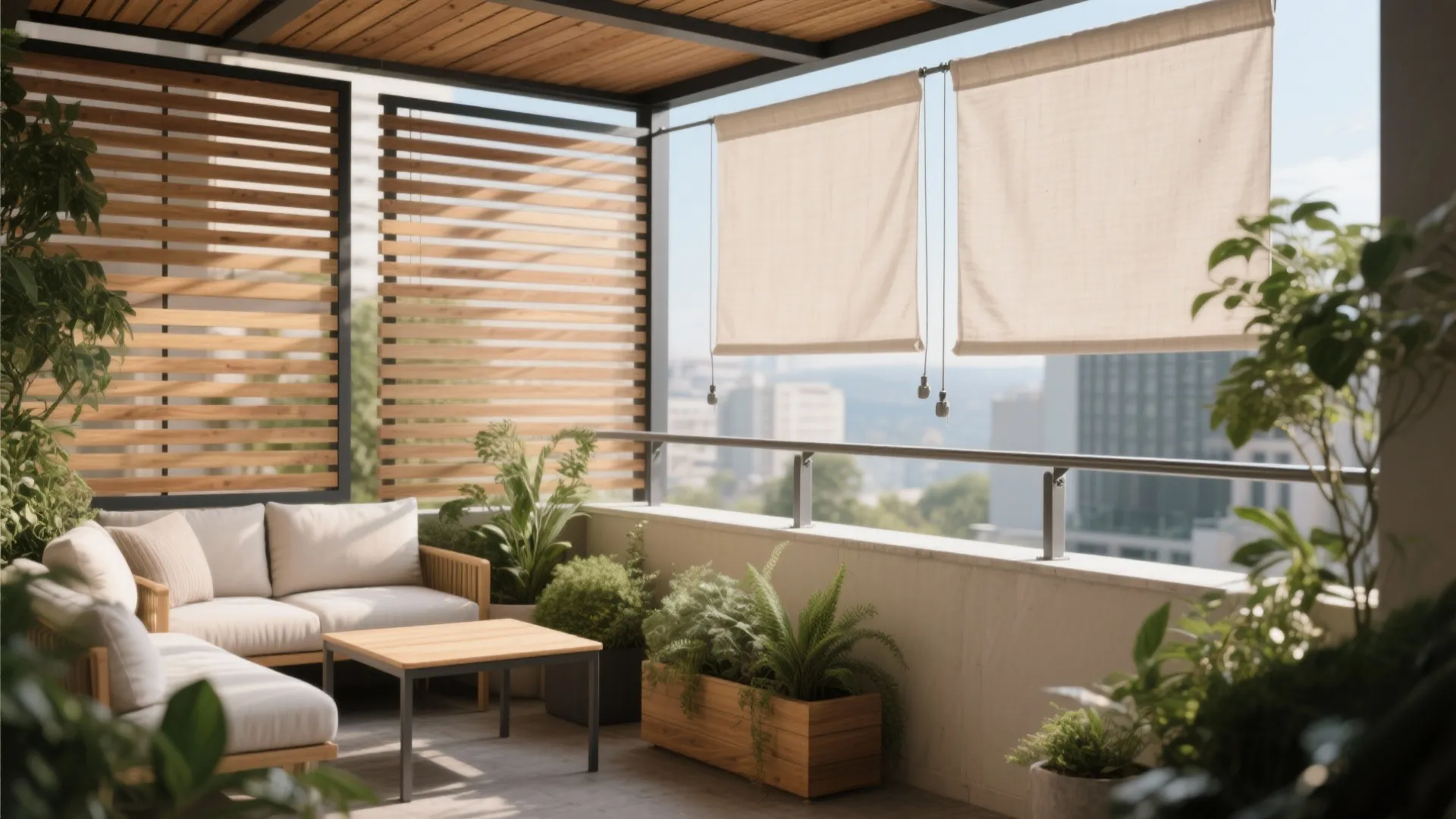 4) Privacy Screens That Breathe: Slats, Fabrics, and Plants