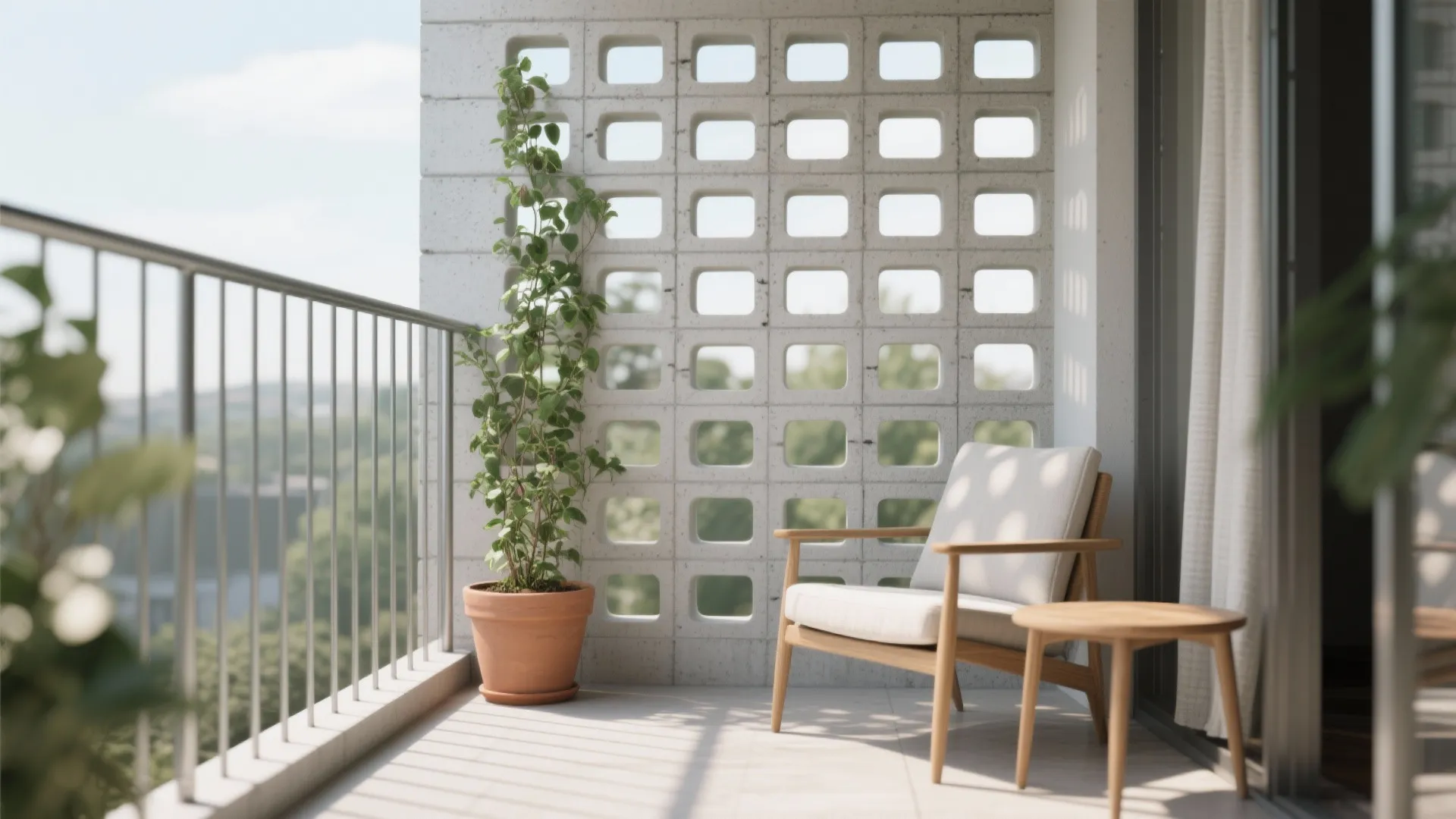 Breezeblock Privacy Screen, Without Losing Light