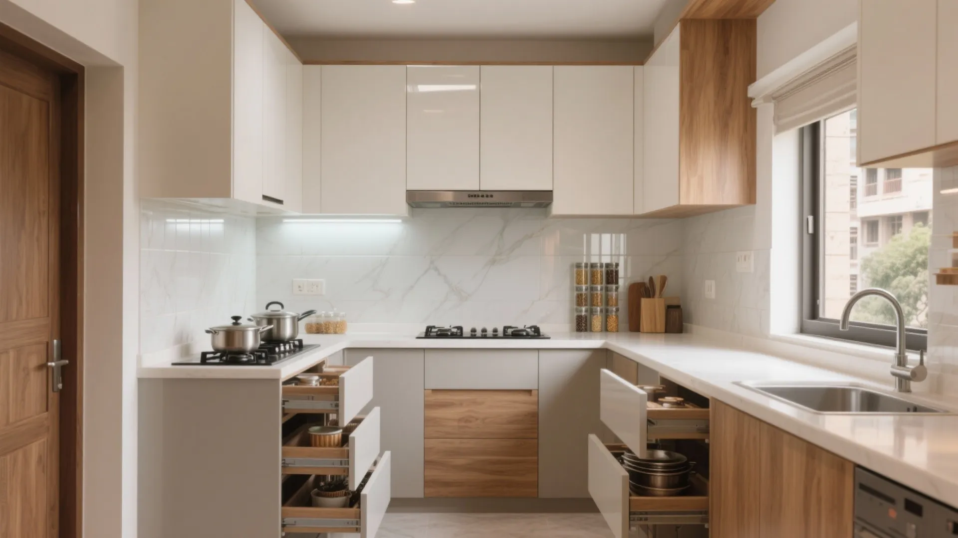 Minimalist Storage for a Breezy Kitchen