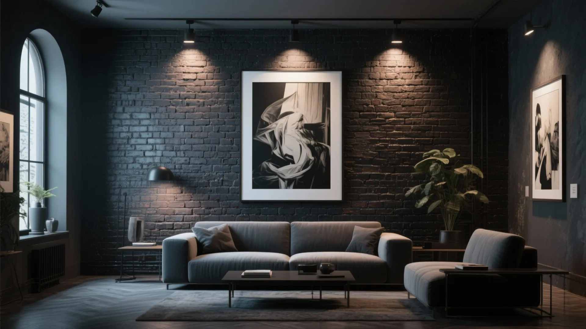 7. Brick Wall as an Art Backdrop