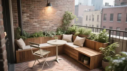 Balcony design with bricks: 5 smart ideas