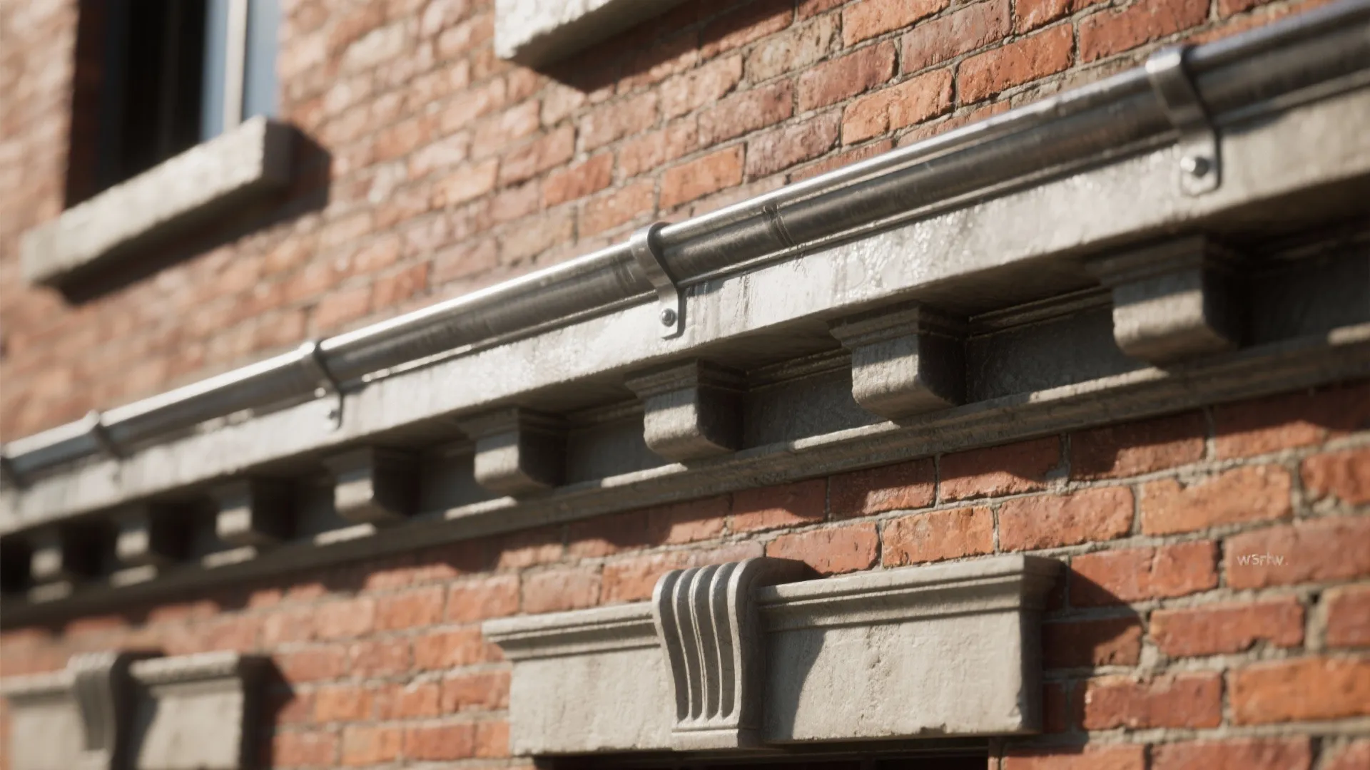 Brick Parapet with Corbel and Metal Coping (Heritage Style)