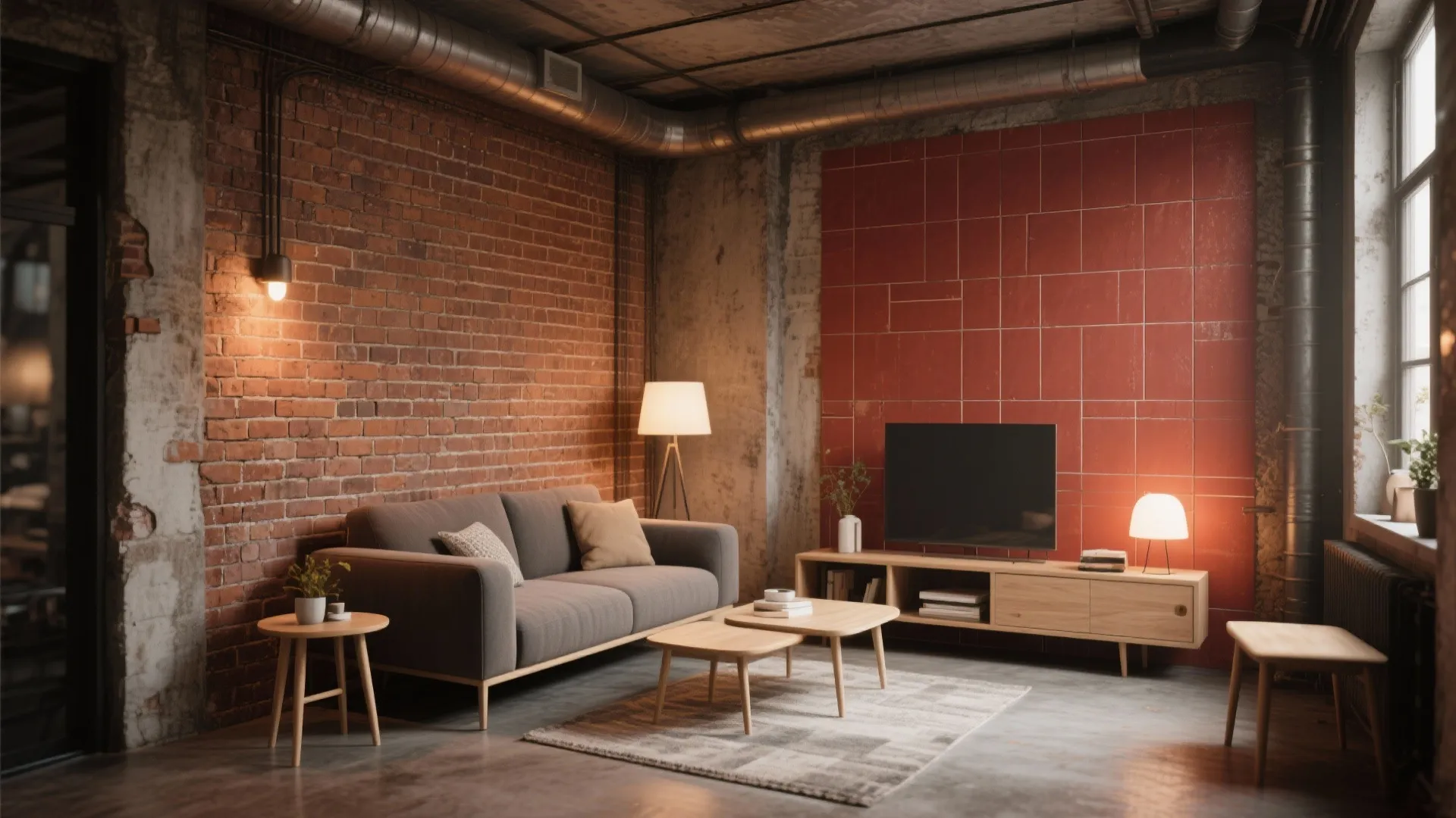 5. Brick-Effect Tiles