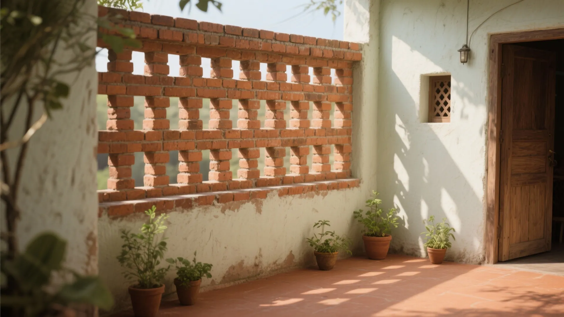 Vernacular Jaali and Brickwork for Breezy Privacy