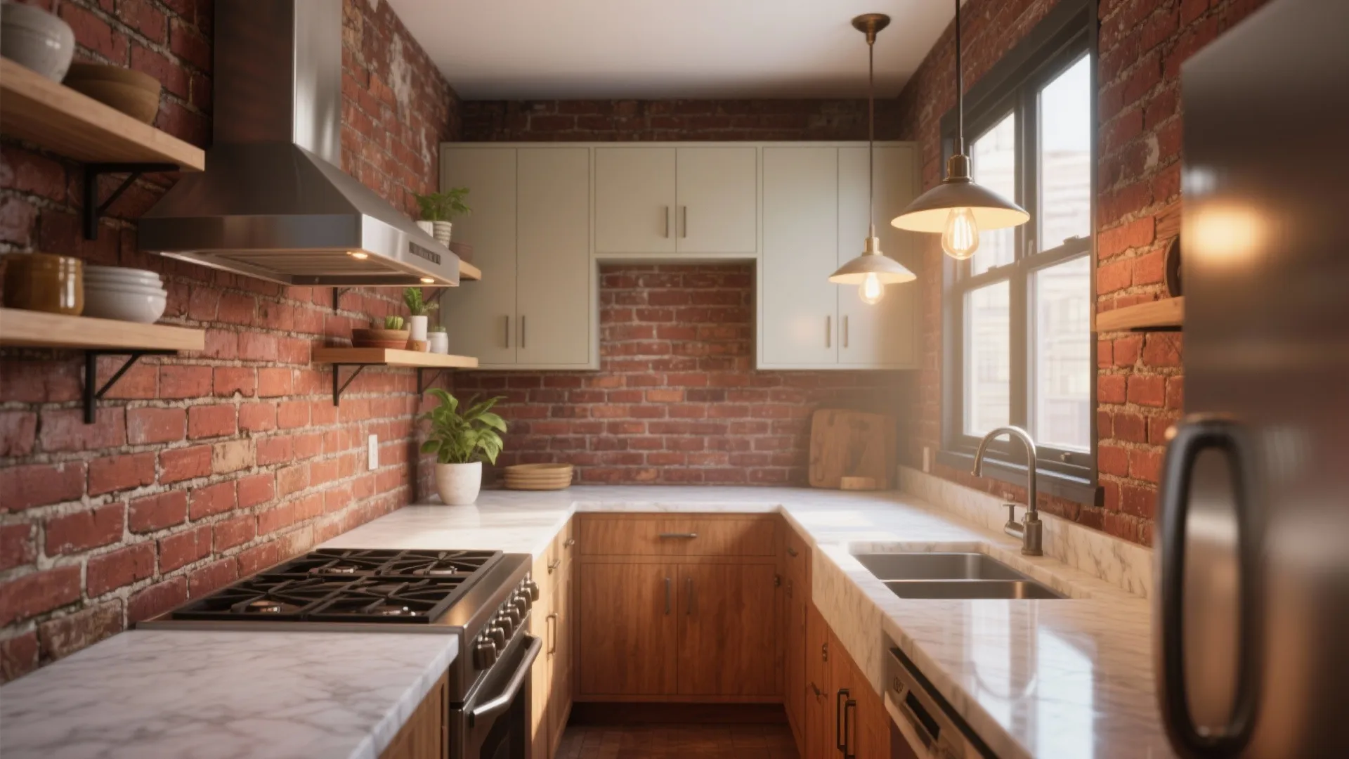 Brick Wall Kitchen Ideas: 5 Stylish Concepts: Creative, practical brick kitchen inspirations from a decade of small-space makeovers