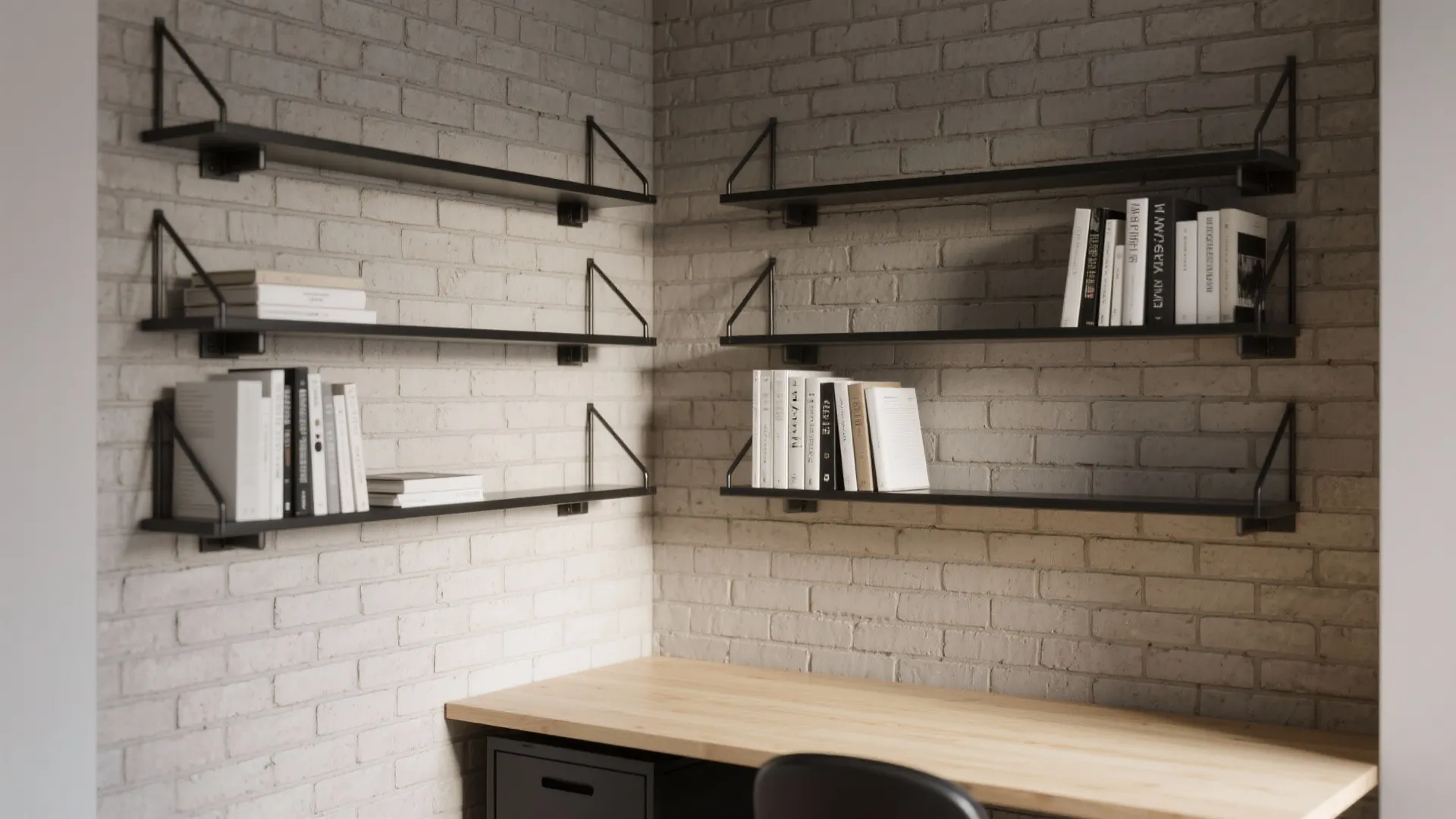 Thin Brick Veneer with Micro-Shelves