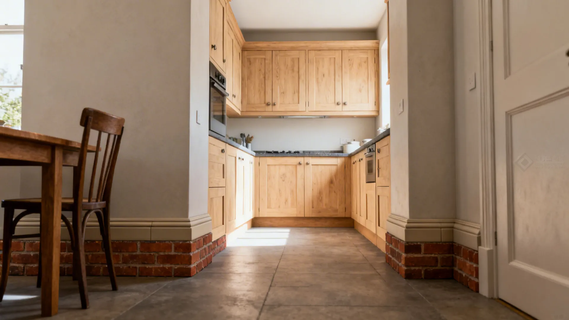 3) Brick Plinths and End Panels, Wood Doors Up Top