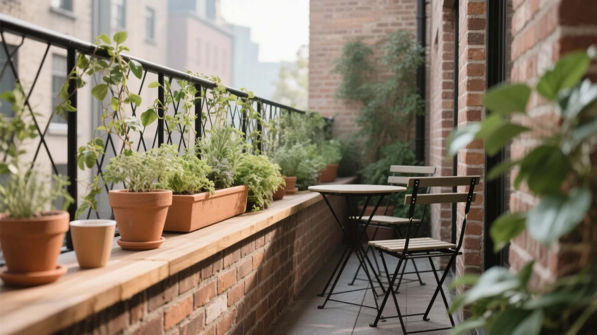 Brick + Greenery: Planter-ledges and Privacy Screens