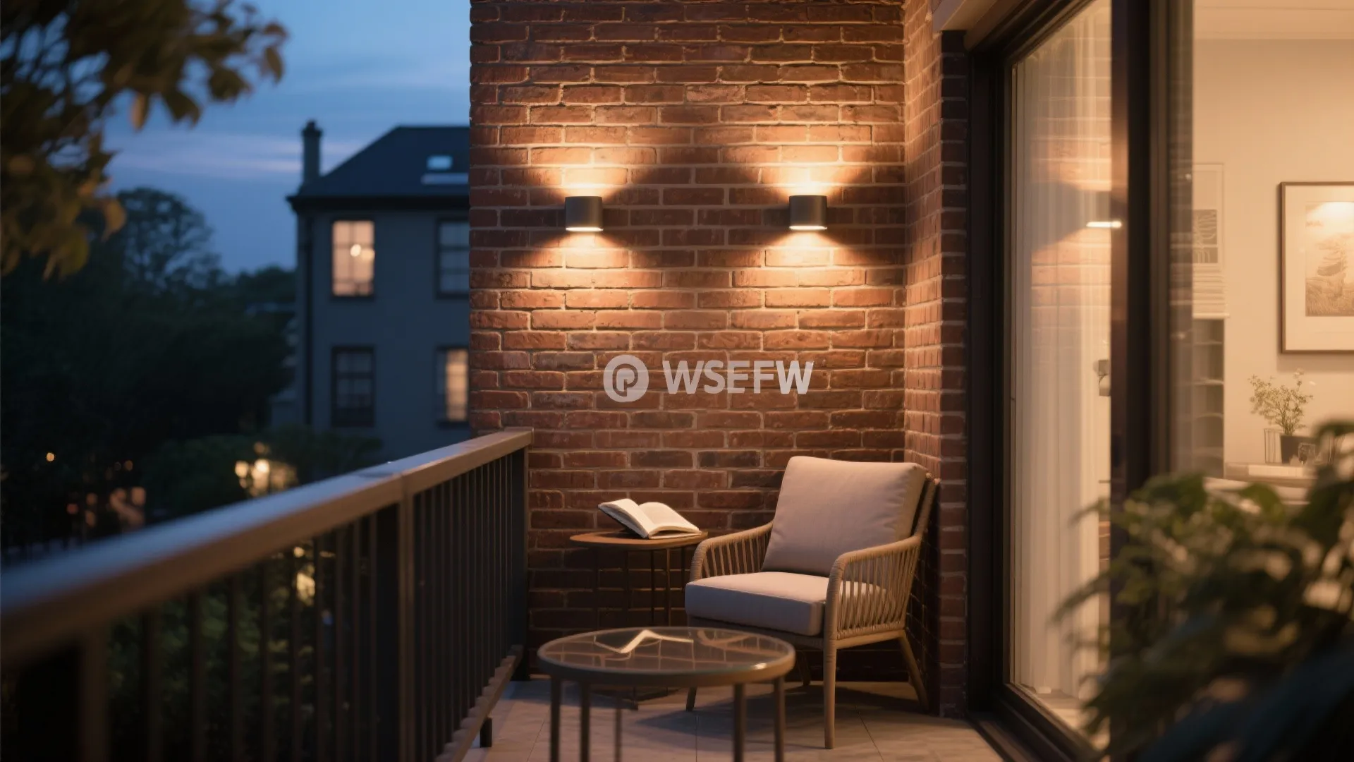 Outdoor Sconces and Uplighting for Brick Texture