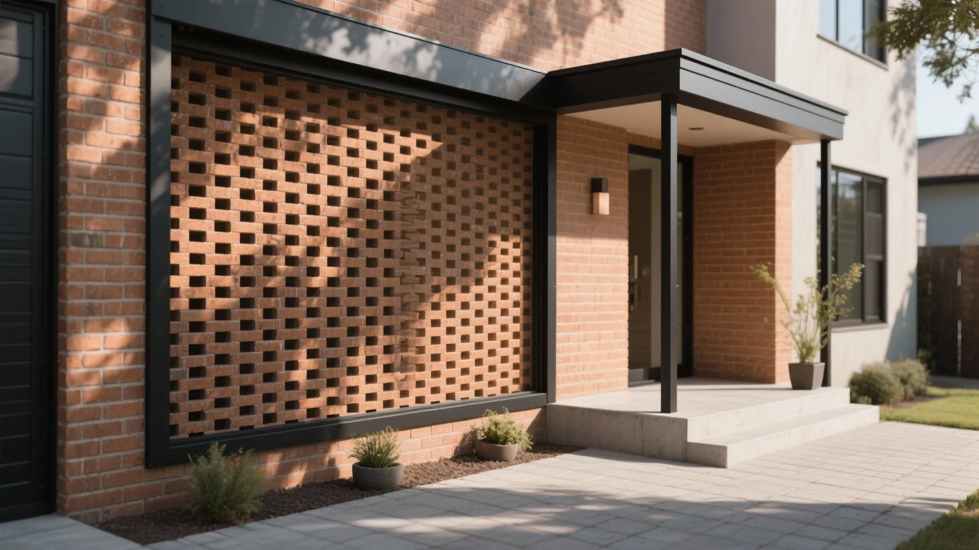 Brick Screen Walls for Light and Privacy