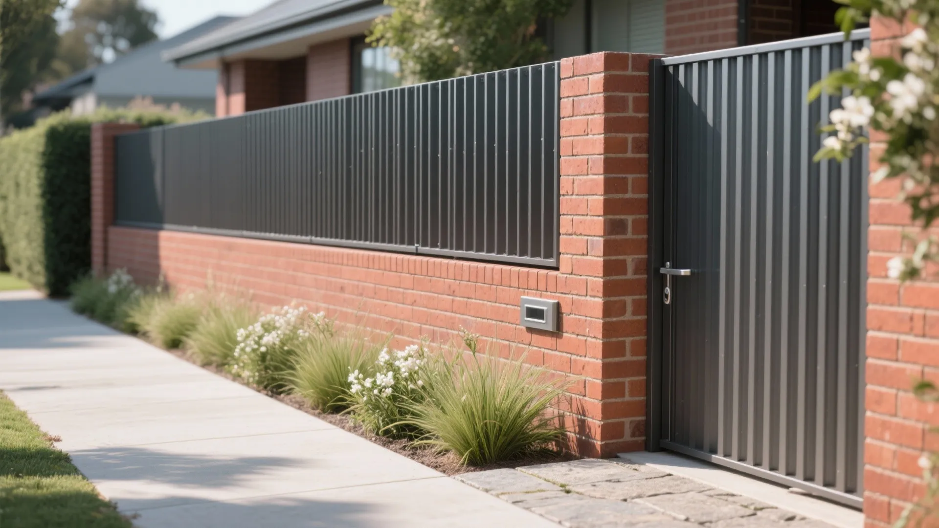 Brick + Metal Slat Hybrid for Thin Plots