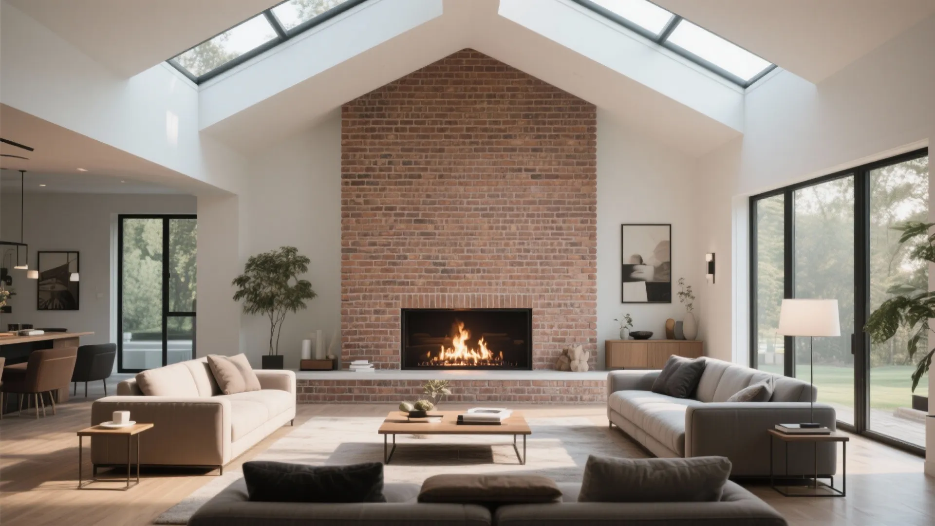 5. Floor-to-Ceiling Brick Statement Wall