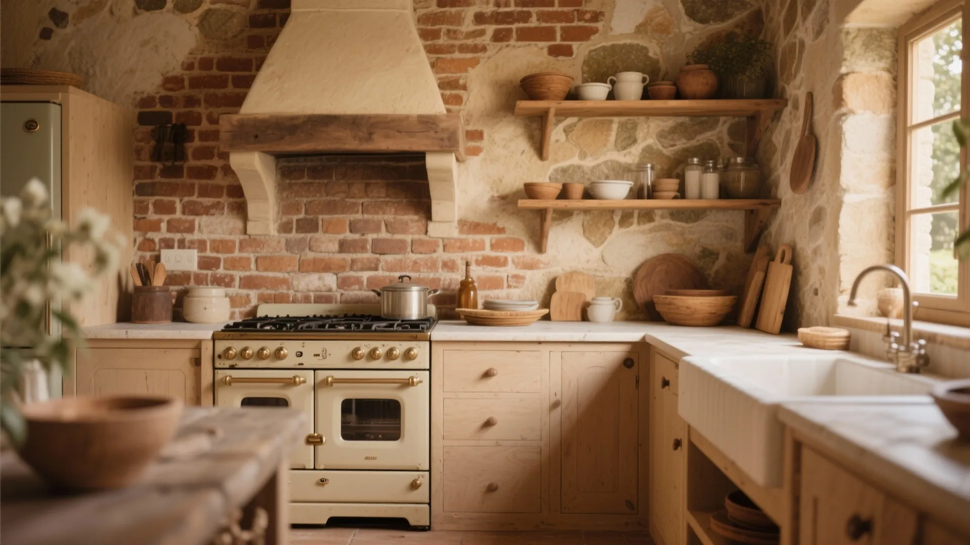 4. Stone or Brick Accents