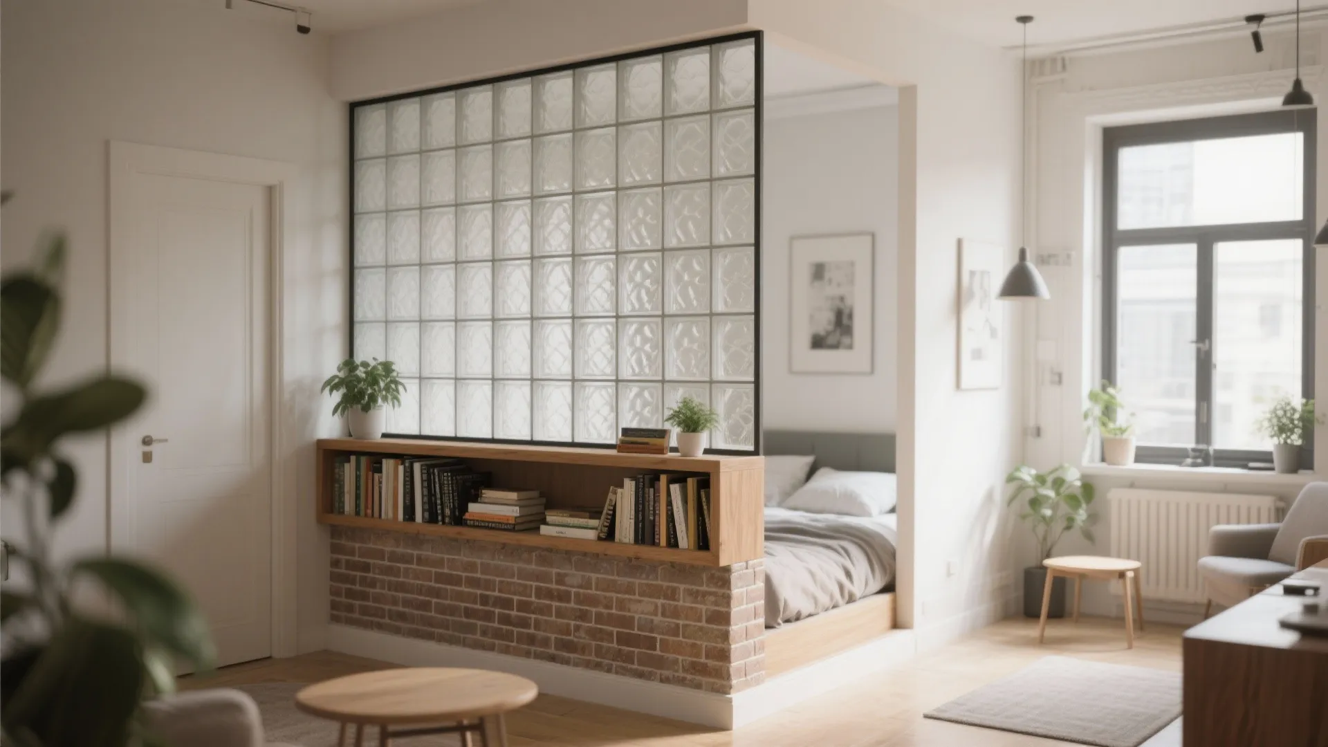 Idea 2: Half-height studio divider for privacy