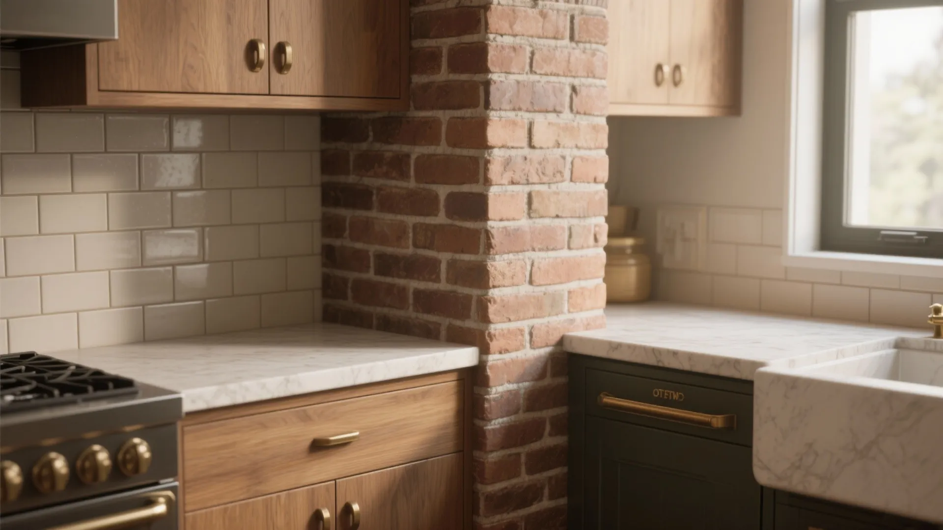 4. Mix materials: brick with tile or wood