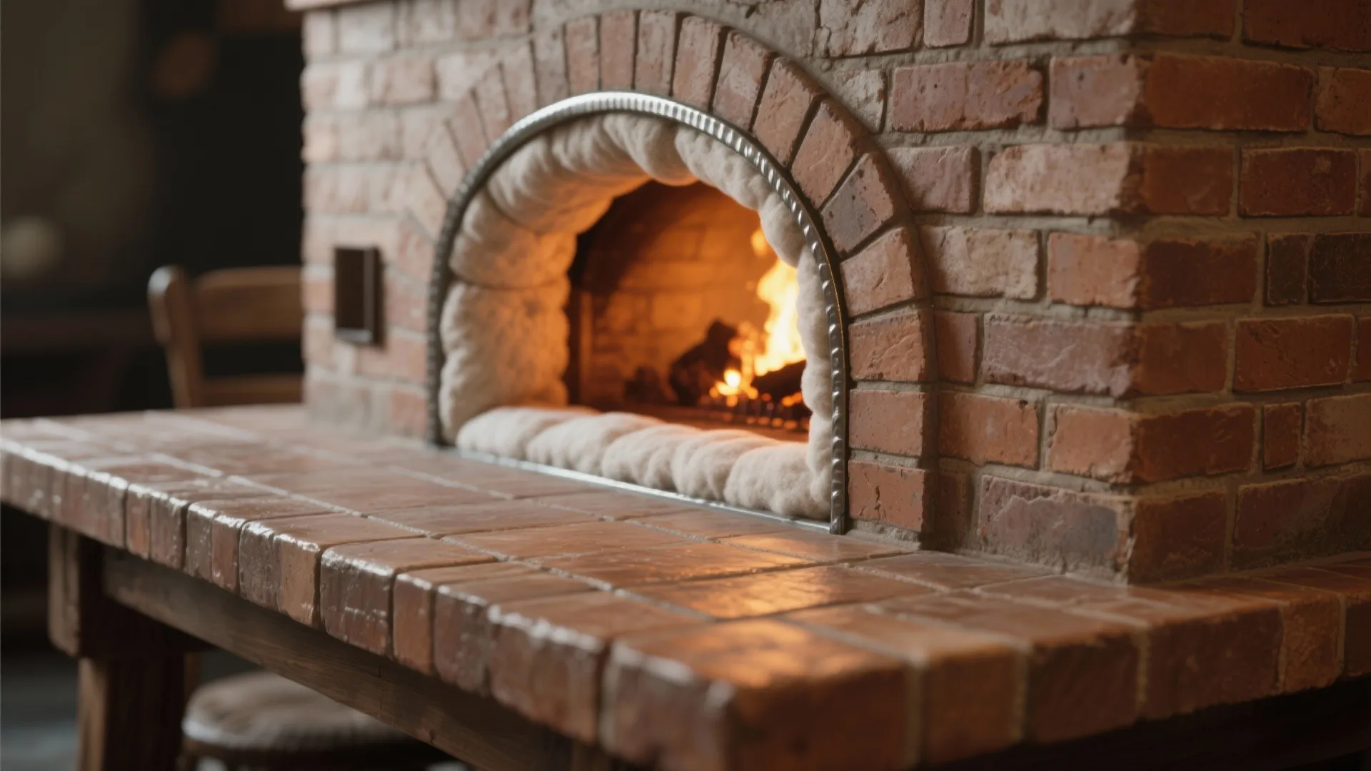 2. Brick-Top Table with Insulated Oven Box