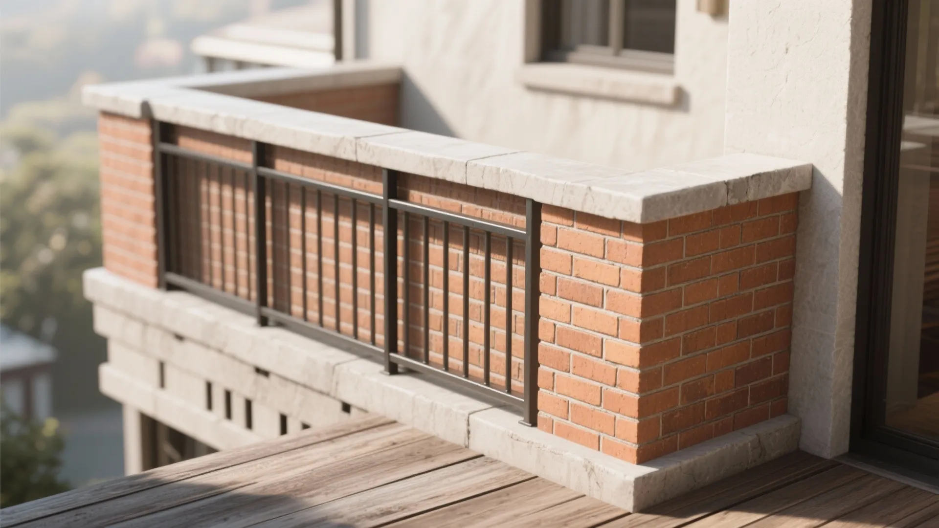 4) Slim Steel Frame with Brick Veneer (Brick Slips)