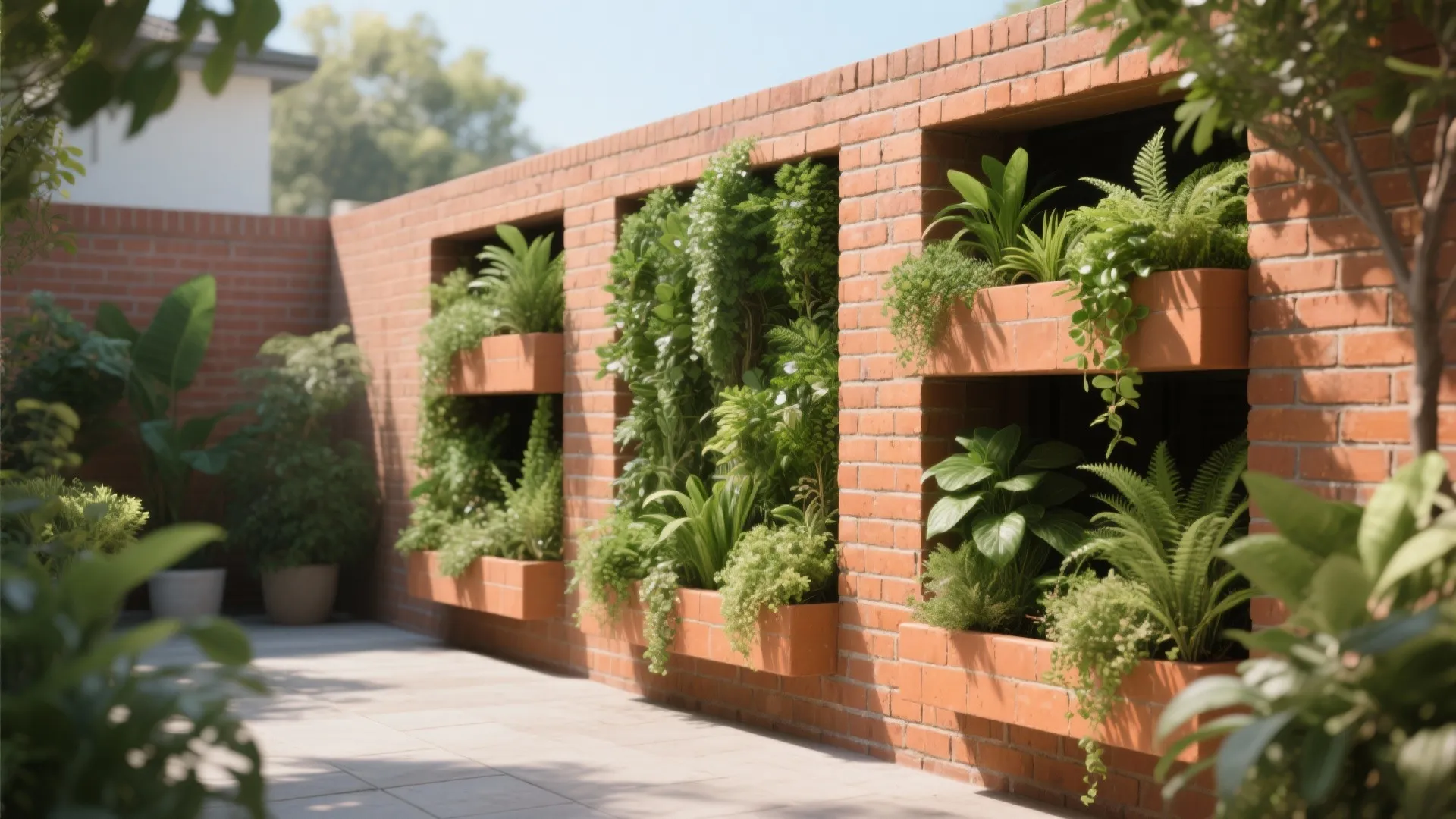 Brick Wall Planter Combo