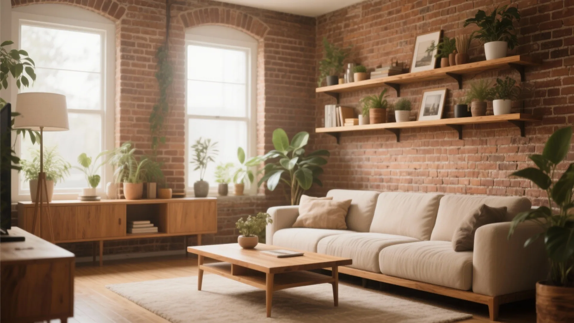 5. Blending Brick with Wood Accents