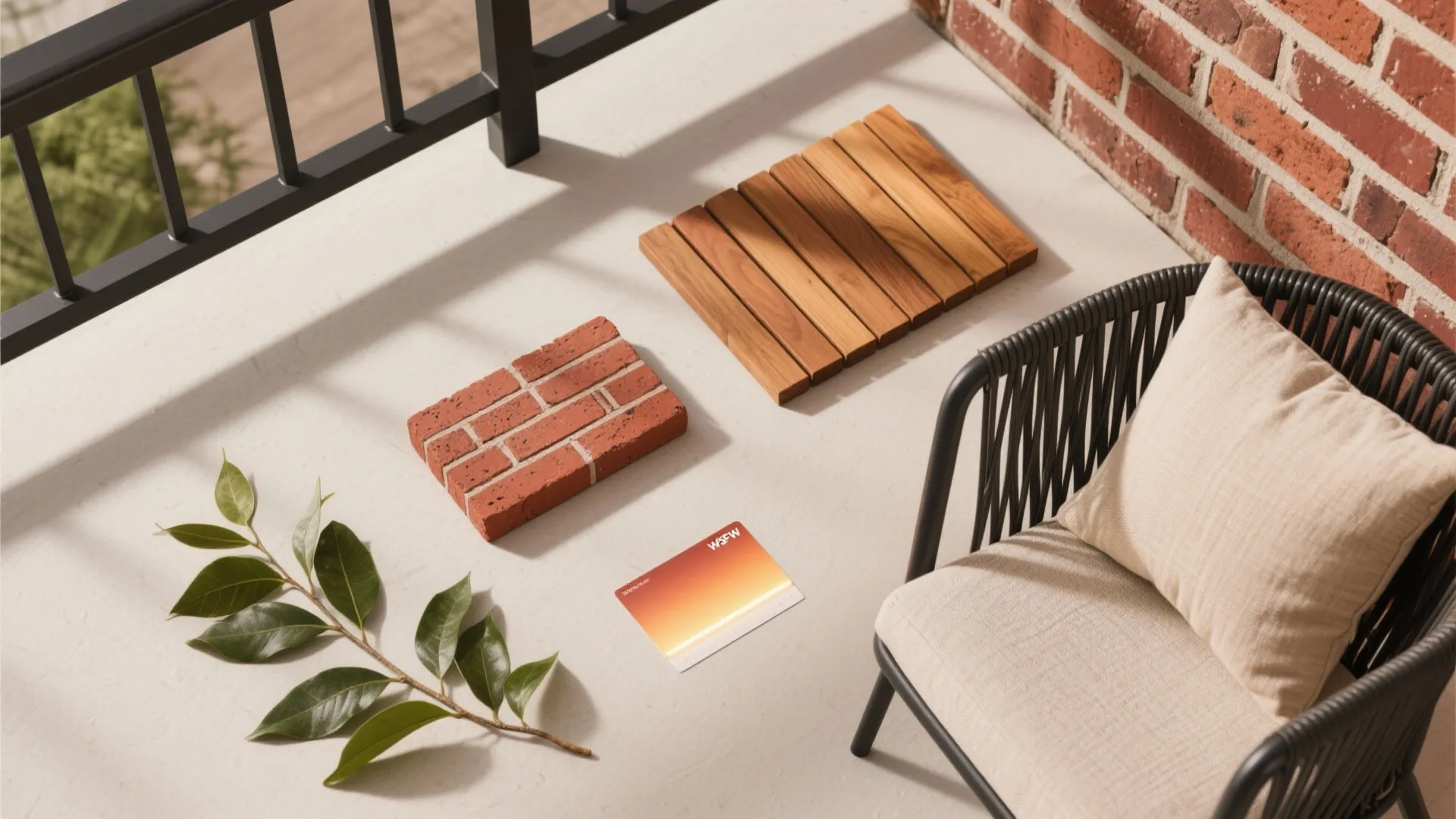 Mixed Materials: Brick with Timber Slats