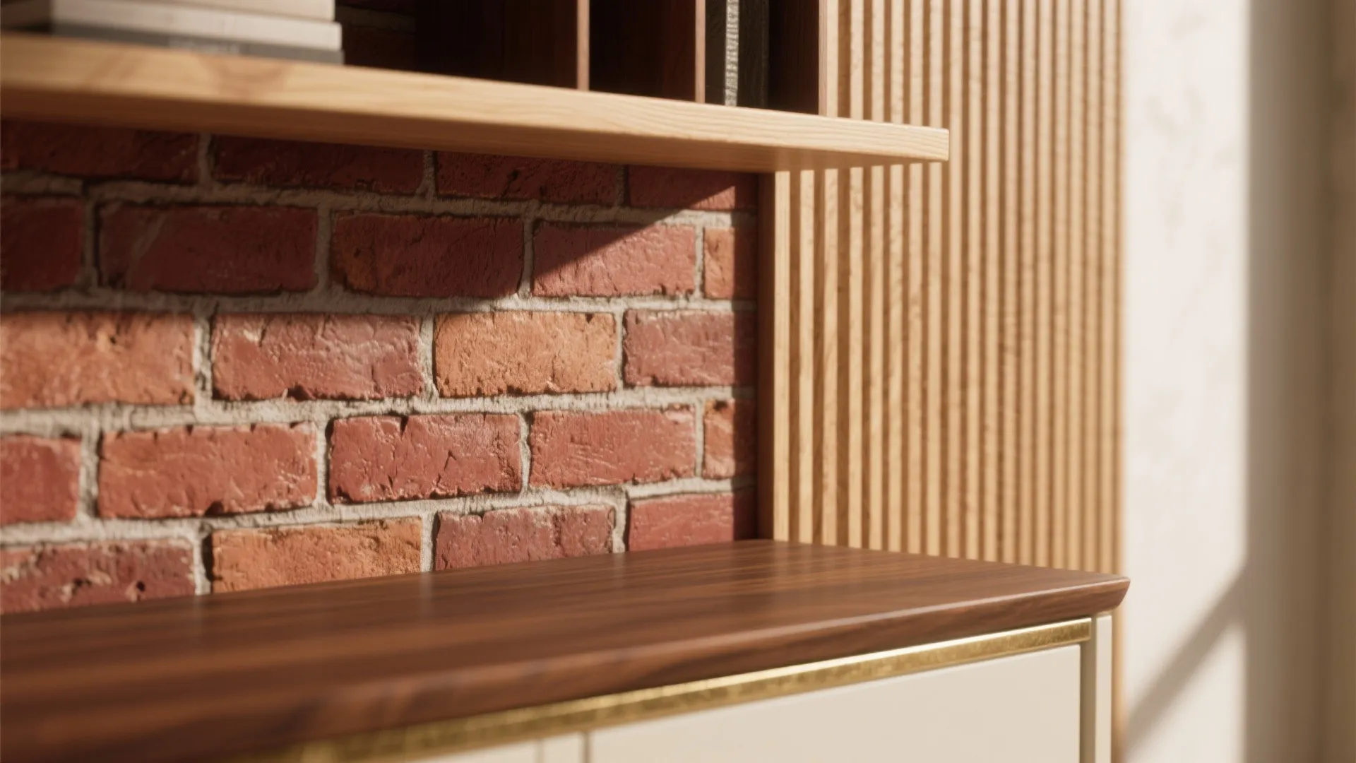 Brick and Wood Layering for Warmth