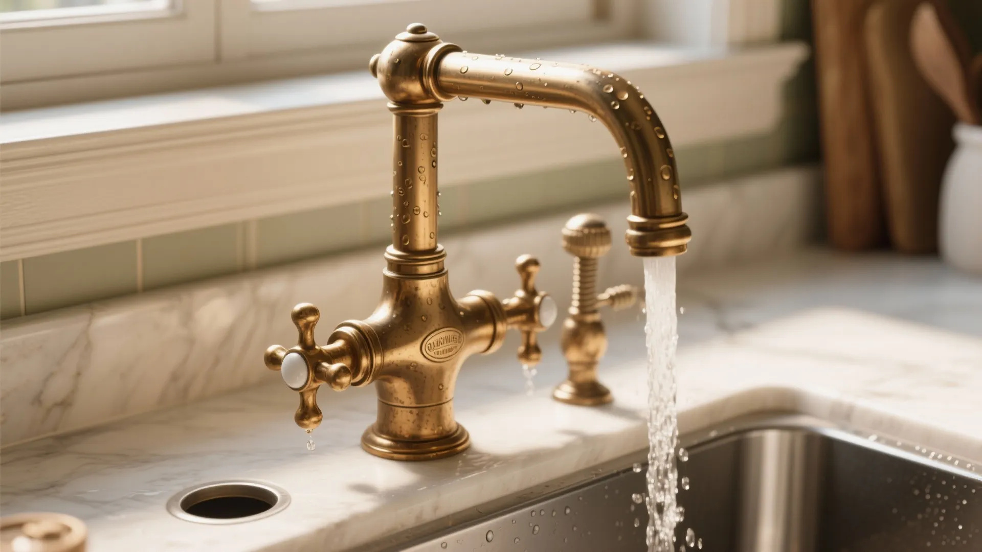 1. Classic Bridge Faucet with Pull-Down Sprayer