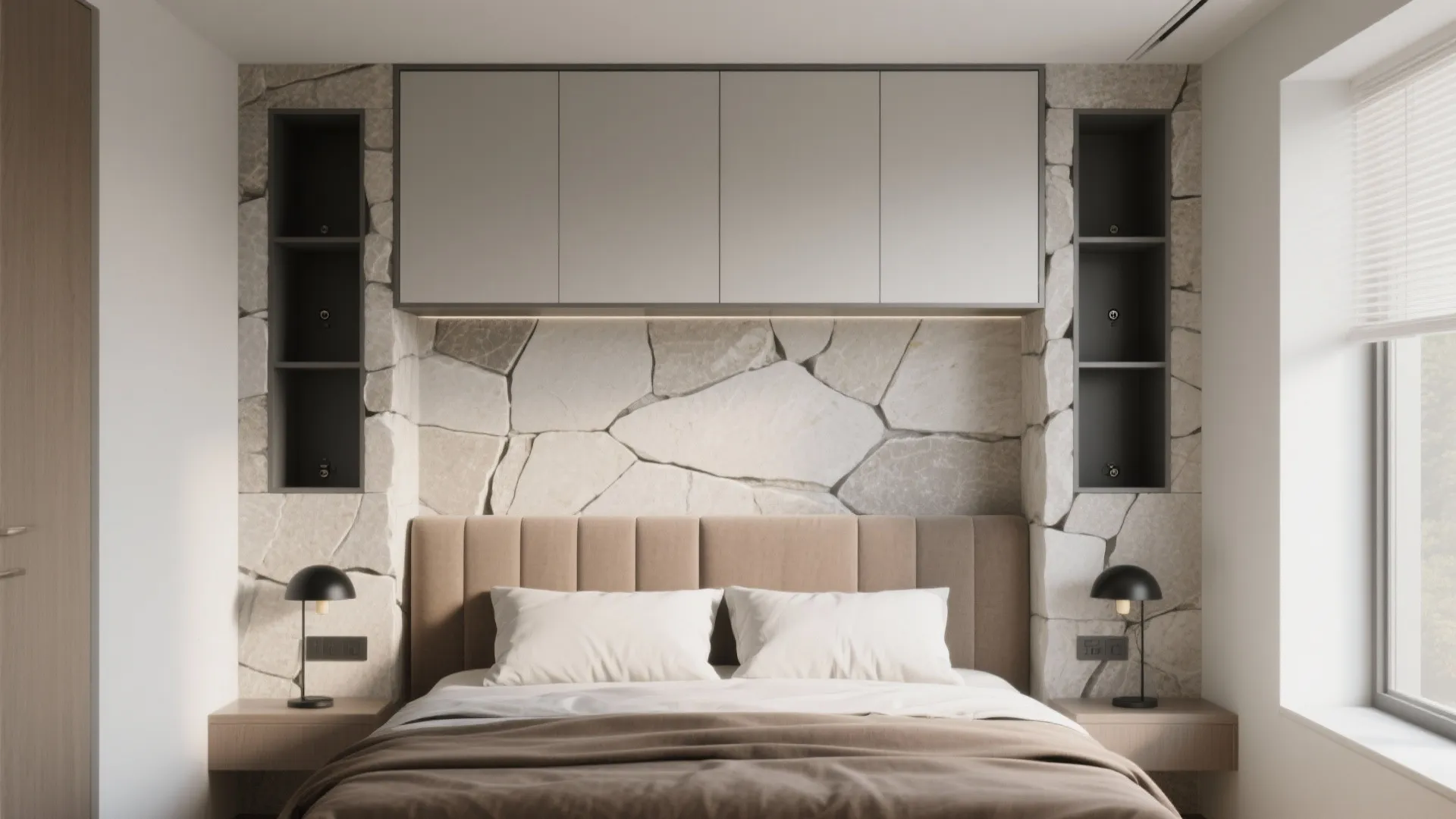 4) Headboard Wall “Bridge” Almirah