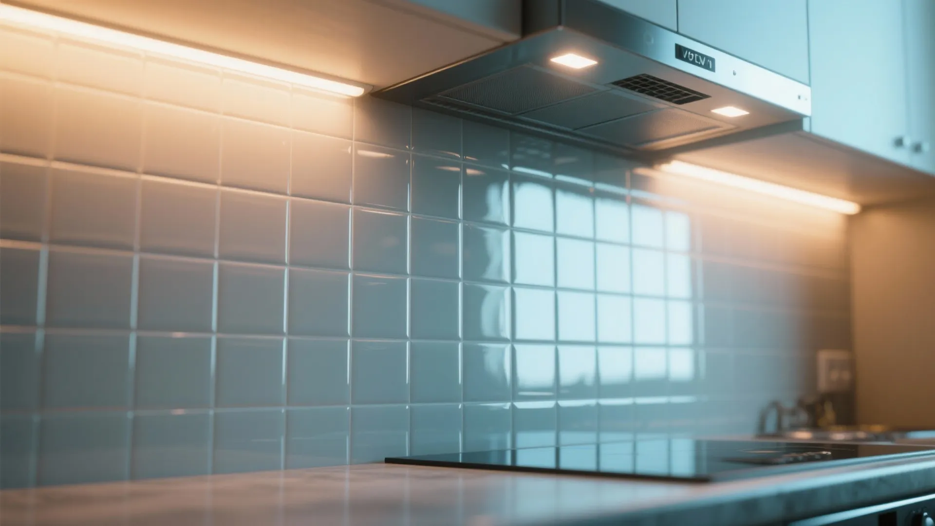 5. Bright finishes, layered light and reflective backsplashes