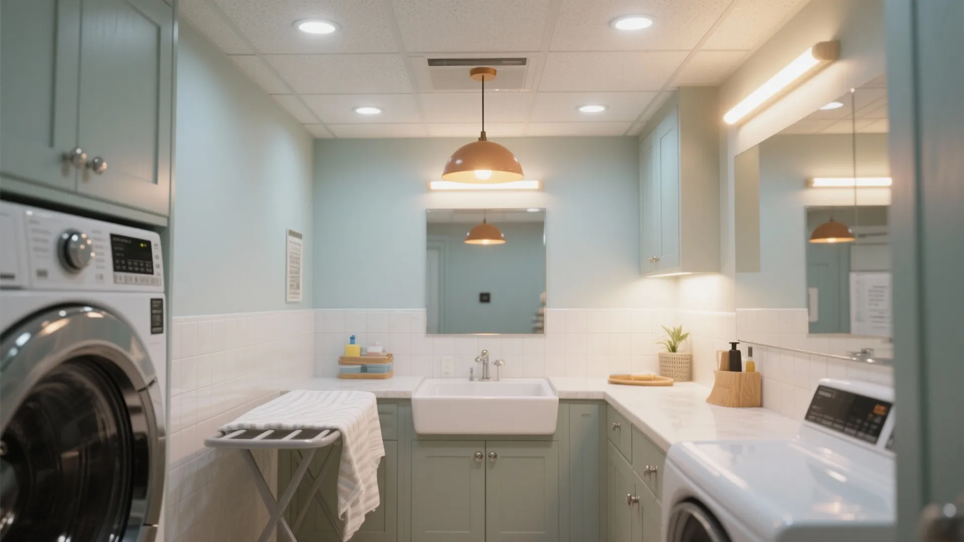 4) Lighting and Color to Brighten the Basement