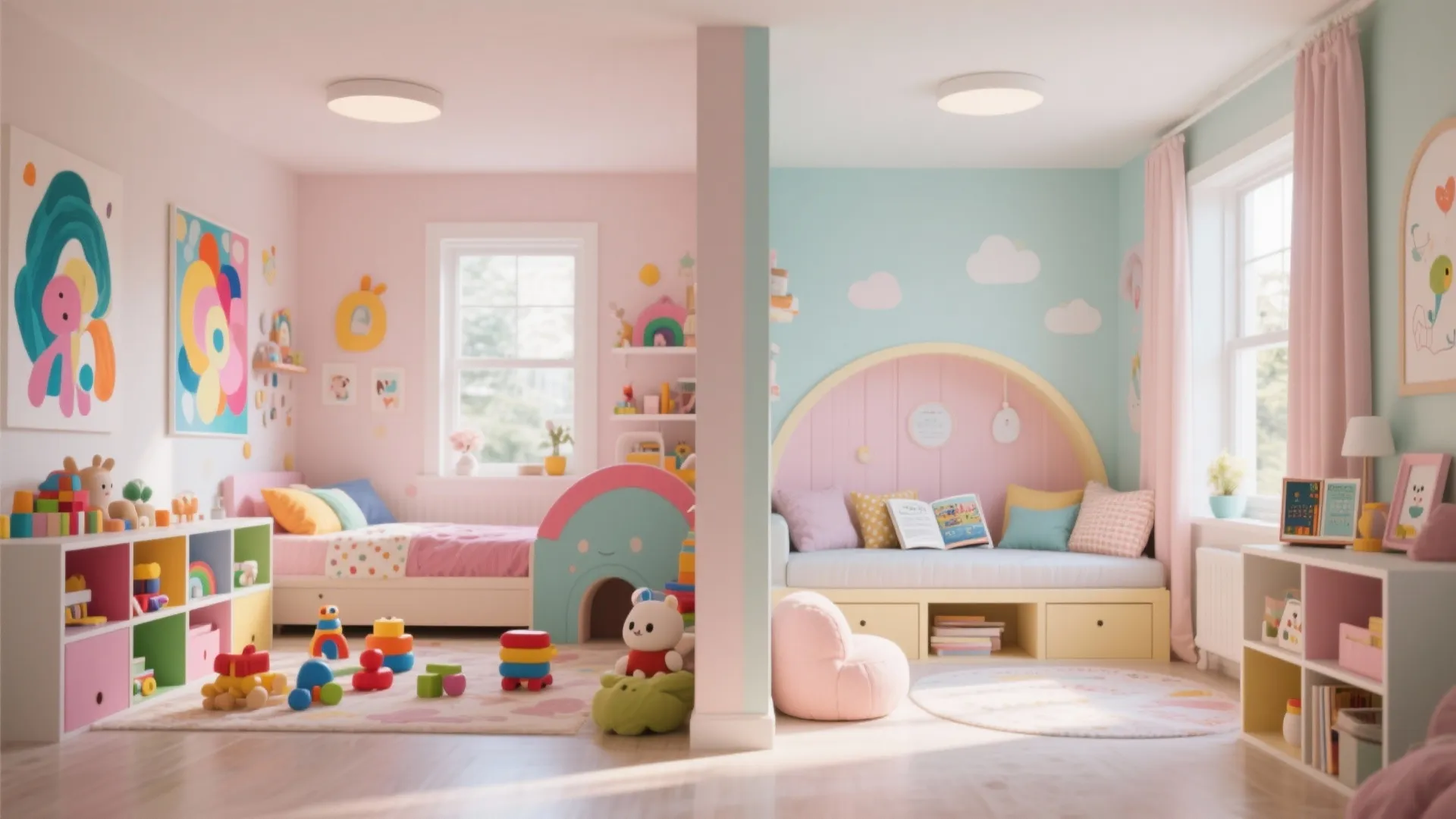 Bright Color Zones for Play and Rest