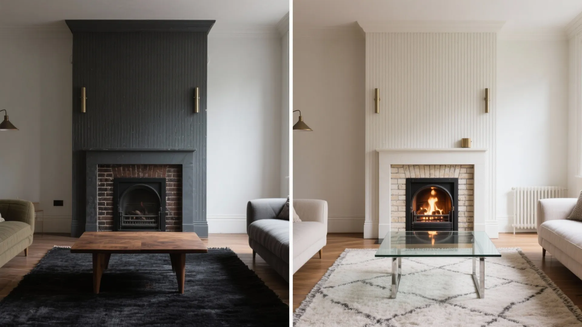 Bright, reflective finishes and vertical lines to “stretch” space