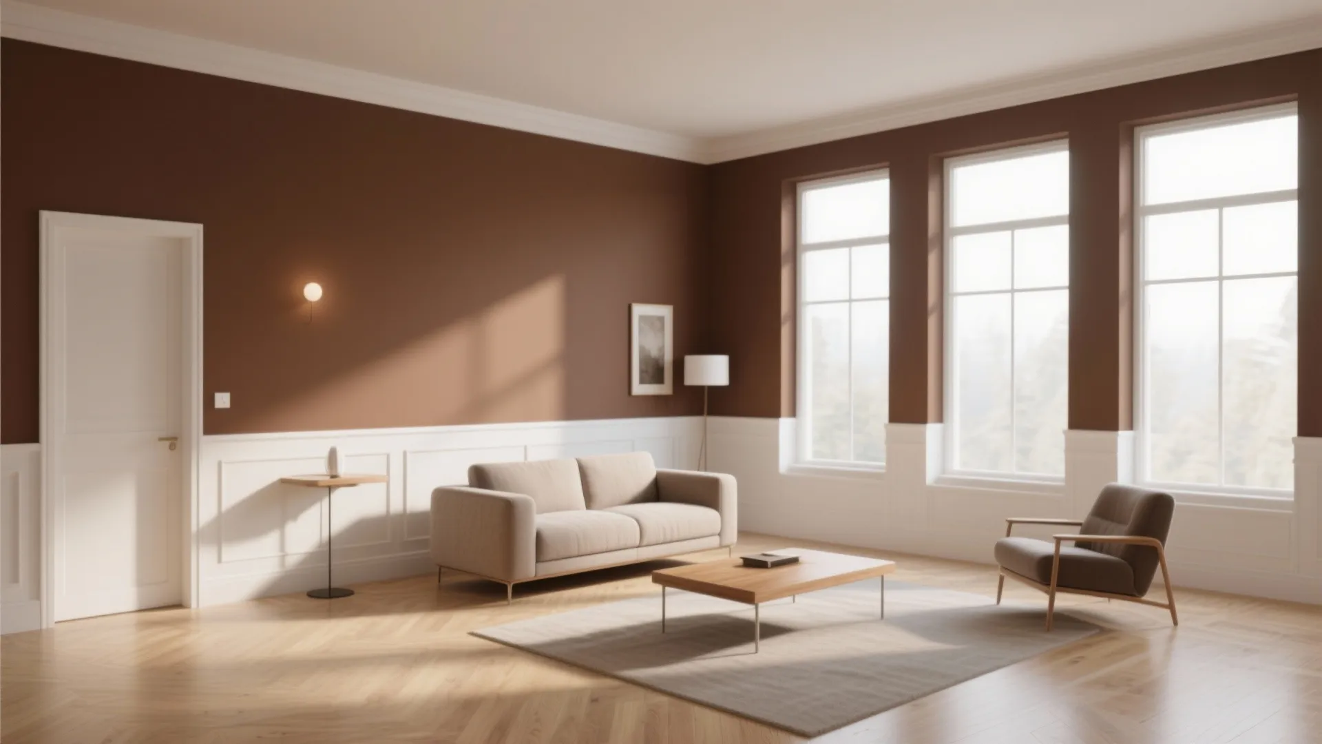 2. Bright Contrasts: Crisp Whites and Light Wood