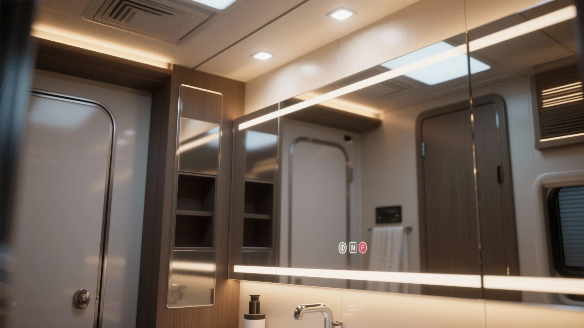 5. Bright finishes and layered lighting